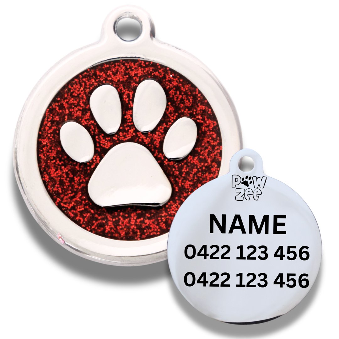 Glitter dog tags for pets best sale