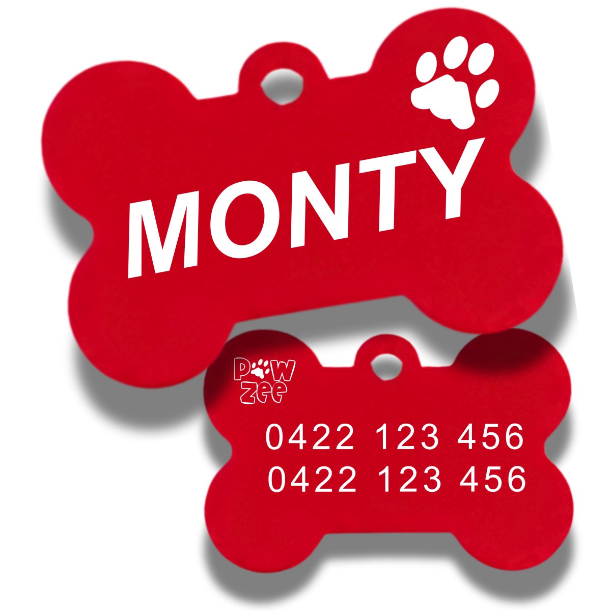 Pawzee Light Aluminium Pet Tags