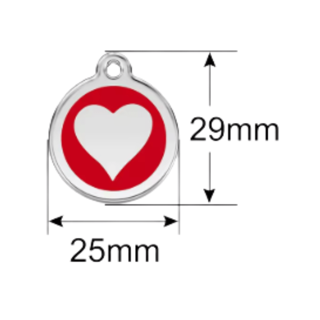 RED Heart Designer Pet Tag