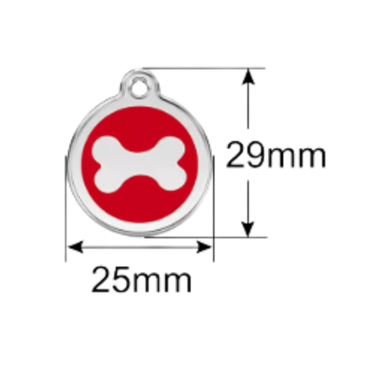 RED Pet Tag Designer Bone