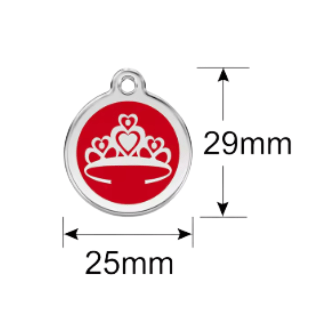 PURPLE Tiara Crown Designer Pet Tag