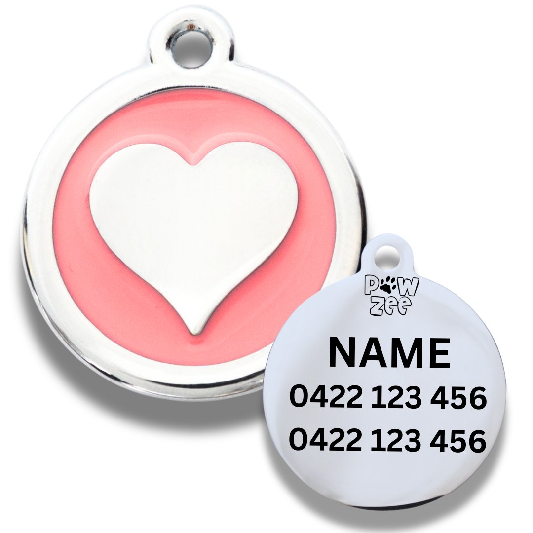 RED Heart Designer Pet Tag