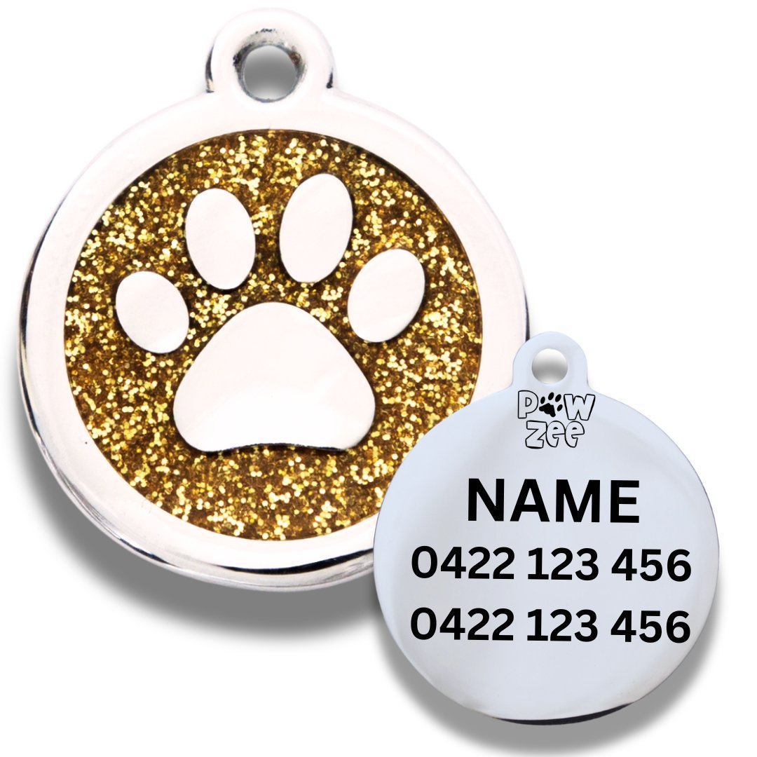 Engraved Dog Tag Pawzee Glitter Pet ID Tags Australia