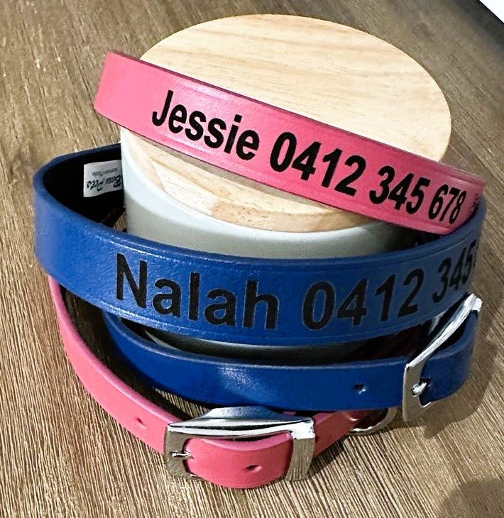 Personalised Pet Collar Leather Made in Australia